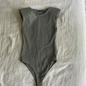 Zara body suit with shoulder pads